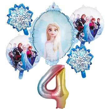6 kom./compl. Princeza Disney Smrznuto 2 Zračni balon Dekoracije za zurke u povodu Dana rođenja Dječji tuširanje od aluminijske folije Broj balona dječje igračke Globos