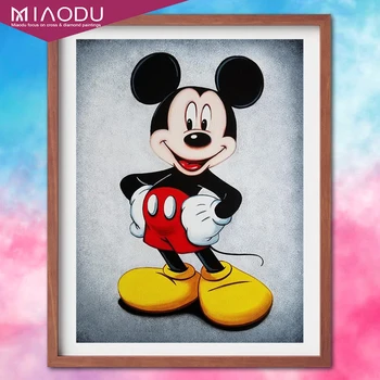 Disney Diamond Vez Mickey Minnie Mouse Vez Križem Mozaik 5D DIY Kružna Bušilica Diamond Slikarstvo Kit Obrta Obrt