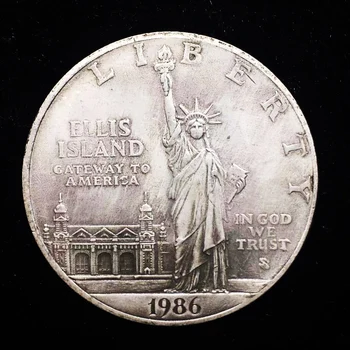 1986 Američki sretan srebrni novac Dolar Slobode Primjerak kovanice Ukrasne kovanice