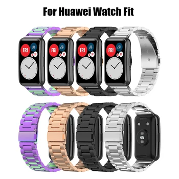 Remen Od Nehrđajućeg Čelika Za Huawei Watch Fit Remen Za sat Narukvica Poslovne Luksuzni Narukvica Zamjenjive Uzicom Uzicom za sati