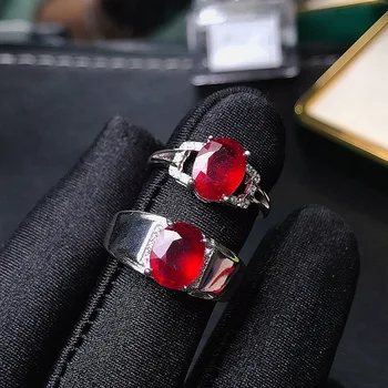 Najprodavaniji Prirodni Stil Prsten s rubin Голубиной krvi od srebra 925 sterling Donje prsten Jednostavan i elegantan
