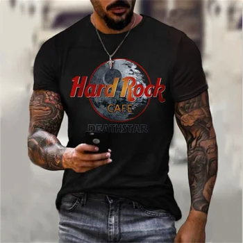 Hard Rock 3D t-Shirt s po cijeloj površini Za muškarce/žene Hip-hop Moda Modni Majice Ljetnim Svakodnevne O-izrez kratkih rukava Unisex Ulica odjeća XXS-6XL