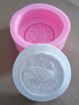 Peace Dove DIY Silikonska Forma za sapun Okrugli 3D Silikonska forma za Sapun ručne izrade Kalupa za sapun s mirisom Voska Oblik za uređenje doma Kalup
