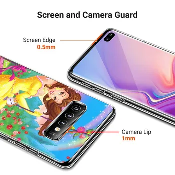 Princeza Disney Belle za Samsung Galaxy Note 20 10 9 8 Plus Ultra Lite M31 M31S M10 M10S M20 M21 Silikonska Torbica za telefon