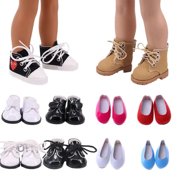 Cipele za lutke 15 Slatka i Casual cipele sa šljokicama za 14-inčni novorođenčadi Lutke Odjeća i Pribor za djevojčice Igračke
