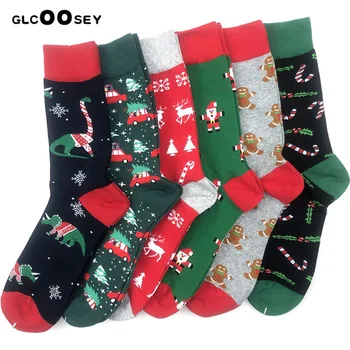 2021 Božićno serija Ženske čarape, Pamuk, Zabavne Sretan Ličnosti Crtani Muške duge čarape upijaju znoj Zgusnuti Velike dimenzije