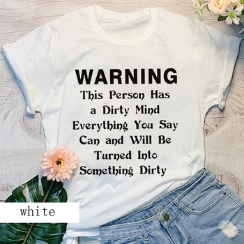 Upozorenje Zabavna majica za djevojčice, Slatka majice s cool natpisom t-Shirt kratki rukav za proljeće, ljeto i jesen vrhovima-tees-M990