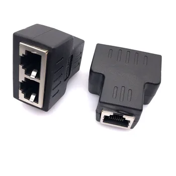 Od 1 Do 2 Načina RJ45 Ženski Pojas LAN Ethernet Mrežni Kabel Dvostruki Priključak za Adapter Priključci Priključak Za Priključne Stanice Za Prijenosna računala