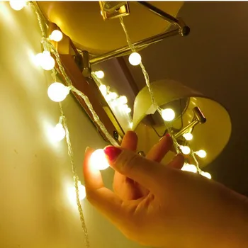 Svečani Dekor spavaće sobe LED Star loptu Zavjese Gudački Lampa Novu Godinu 2022 Fantastična Гирлянда Božićni domjenak Kućni svadbena dekoracija