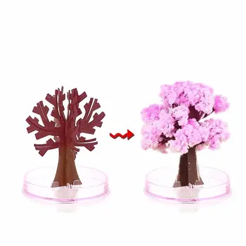1PC Cool Stvari Čarobni Papir Sakura Kristalno Čarobno Drveće Raste Stablo Japan Stolni Cvijet Trešnje Razvojne Igračke Noviteti