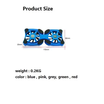 High-speed Prijenosni Hladnjak Za Laptop Sklopivi Ventilator za Hlađenje Laptop USB Miran Radijator plava ljubičasta Siva Plava Zeleno