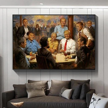 GX007 Novi Predsjednik Donald Trump Topla Slika na platnu je Velika Tisak plakata SAD-Art Light Zidni umjetnička slika za dom dekor sobe