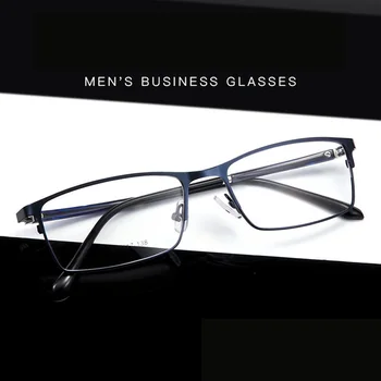 Okvira za naočale od legure YOOSKE Za muškarce 2021 Funky business metalna četvrtasta okvira za naočale, Muška kratkovidnost Optički okvira za naočale, Prozirne leće