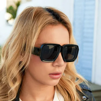 Modni Nove Sunčane naočale u kvadratni traku Za žene Personalizirane Ulične Snimanja Šarene Večernje naočale za muškarce