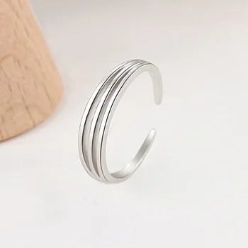 Modni prsten 925 Srebrni nakit, Ukras open Prstena za prste za žene Vjenčanja Vjenčani Obećanja Večernje poklon Pribor veleprodaja