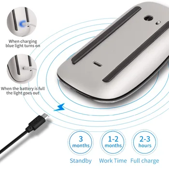 Bluetooth5.0 Wireless: Arc Touch Magic Miš Je Ergonomski Ultra-Tanki Clamshell To Punjiva Miš Optički Miš Mause Za Miševe Apple