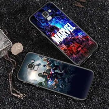 Torbica Marvel The Avengers za Samsung Galaxy J7 J8 Duo J5 J6 Prime J4 Plus J3 J2 Core 2018 2017 2016 Crna torbica za telefon
