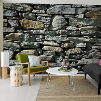 Običaj 3D Fotografija Kamene Cigle tapete za zidove U country stilu Zidno slikarstvo Soba starješina Reljefni papir pozadina Za uređenje doma
