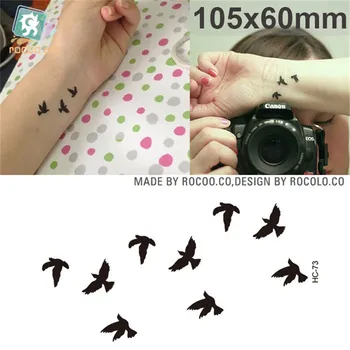 Ljetni stil vodootporan privremene tetovaže za lady žena Šarene životinje zrak, ptice tetovaža dizajn naljepnica Besplatna dostava HC1073