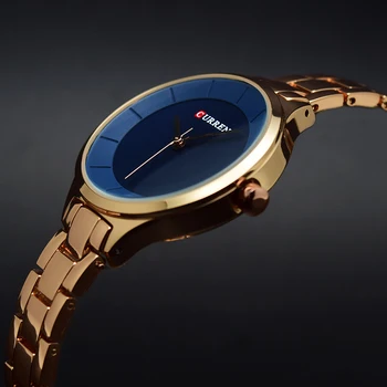 CURREN Luksuzni Trendi ženski sat Kreativni dizajn Ženske kvarcni sat od nehrđajućeg čelika Ženske Svakodnevne Ženski satovi satovi muški