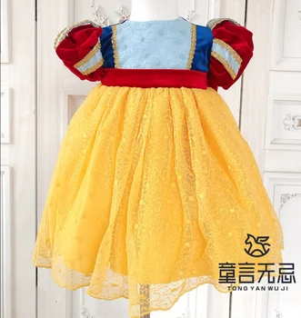2020 Ljetna haljina španjolske djevojke Slatka je винтажное haljina princeze s bujnim rukavima u stilu Лолиты za malu djecu, na dan rođenja сетчатое loptu haljina
