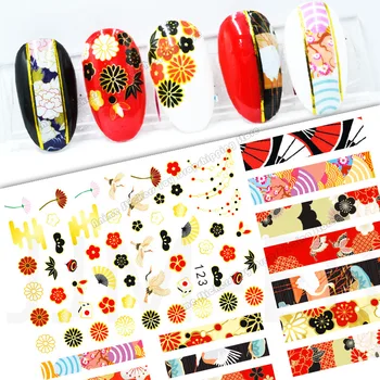 Proljetni Cvjetni Naljepnice za nokte Suncokreti Deisgn Naljepnice za prijenos Vode DIY Nail Art Vodeni Znak Dizajn Noktiju Dekoracija noktiju
