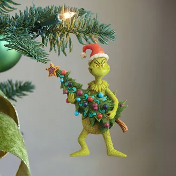 Ukrašavanje Božićnog drvca Kreativni Božićni Ukrasi i Pribor iz tar. Grinch Božićni domjenak Viseći Ukras Naviad Poklon