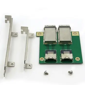 XT-XINTE Dual Mini-SAS za Domaće SFF-8087 SAS 36P na 2 Porta Vanjski HD SAS26P SFF-8088 Adapter kartice PCI SAS na prednjoj ploči