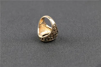 Modni Zlatno Okrugli prsten od prirodnog kamena Europsko-američka atmosferski pokrivenost Tajlandski rafting Muški Prsten Nakit Poklon za zabavu
