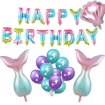 1 compl. rep je princeza sirena Ukras za rođendan dječji baloni od folije od 32 inča Broj 01234 baloni za djevojčice гелиевые loptice