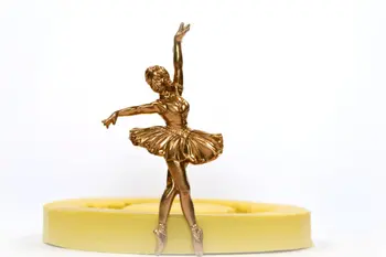 3D Plesač djevojka kolač silikonski kalup za pečenje sigurne hrane ukrasni oblik za tortu za vjenčanje nakit oblika za помадной kalup za tortu