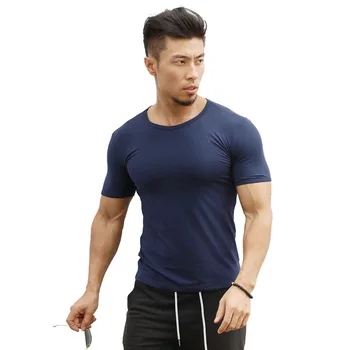 V3966 -fitness Trening za muškarce majica kratkih rukava za muškarce toplinska odjeća za bodybuilding za mišiće компрессионная tanka elastična odjeća za vježbanje
