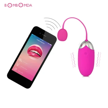 Bluetooth USB Перезаряжаемое Bežične Aplikacije Daljinski Upravljač Odskakanje Jaja Silikonski Vibratori Vibrirajuće Jaje Vibrator Seks-Igračke za žene