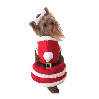 Vruće Prodaju Božićni Odijelo za kućni ljubimci Kućni ljubimac Božićna haljina je Mačka Pas Kostim Djeda Mraza Zimskog Božićno kaput za kućne ljubimce