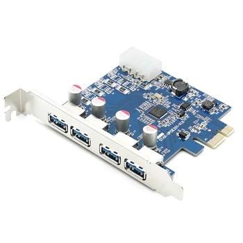 Besplatna Dostava 4 Port USB 3.0 PCI Express Kartice PCIe USB 3.0 kontroler 4 x USB3.0 s kontrolerom VLI NED720201 5 Gbit / s.
