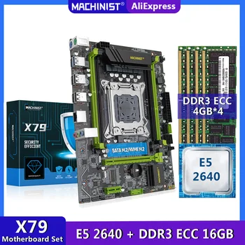 Matična ploča sa čipom MACHINIST X79 LGA 2011 Kit s procesorom Xeon E5 2640 16 GB(4G*4)ram memorija DDR3 ECC Четырехканальный X79-V2.82H