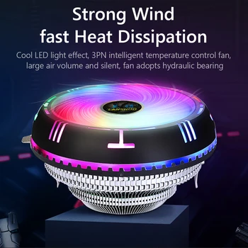 Originalni low profile way cooler Rainbow RGB za AMD AM4 AM3 + X79 X99 LGA 775 1150 2011 od 90-mm aluminijumskim rebrima Tihi ventilator