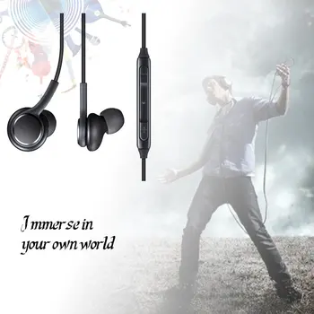 Stereo Sportske Slušalice S Mikrofonom 3,5 mm Jedinica za Upravljanje žičane headset Slušalice Za Samsung Galaxy S8 S8plus
