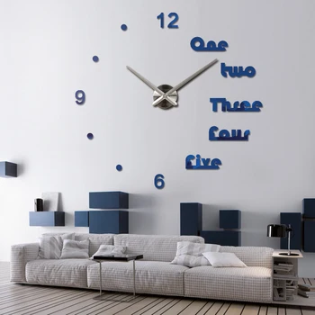 Novi zidni sat 2019 dizajn reloj de pared kvarcni satovi veliki ukrasni satovi DIY moderni dnevni boravak akril 3d naljepnice pismo