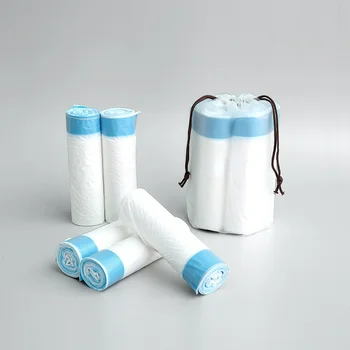 45X50 Potrošačke Jednokratnu Vrećicu za smeće Na Uzice sa velikim Zadebljanjem Prijenosna Torba za nošenje Bijelu Plastičnu vrećicu Hrane za Home User-friendly
