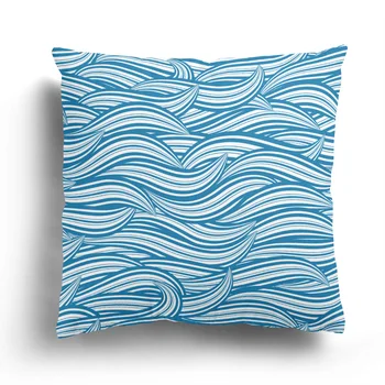 Ocean val ispis plišani jastučnicu kućni ukras kauč jastuk torbica japanski val uzorak jastučnica se može konfigurirati 60x60