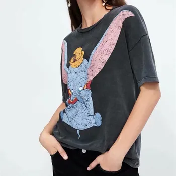 Диснеевская moda majica Kralj Lav sa po cijeloj površini Mickey Mouse t-Shirt Ženska Vintage Korejski ženska хлопковая t-shirt Majice SIMBA Dumbo Vrhovima
