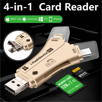 USB i-Flash-drive HD Micro SD/TF Adapter za čitač kartica za iPhone iPod iPad iphone 13 12 5 6 7 uređaj za čitanje kartice tipa c rasvjeta