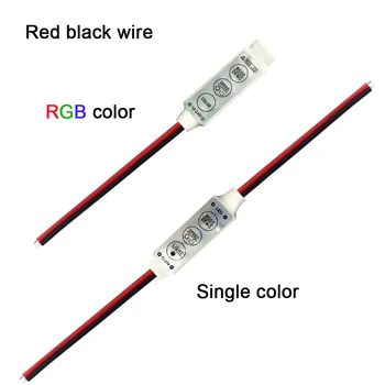 Mini LED RGB Kontroler 3 Ključa LED kontrola Svjetline Kratka dc 12-24 U Za одноцветной string led trake 2835 5050 Led traka