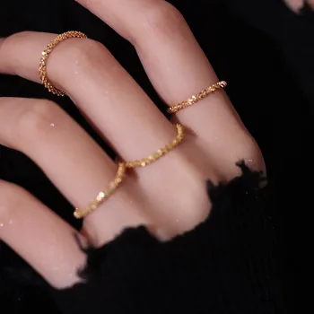Novi dolazak 925 Sterling Srebro Blistavi Prsten Jednostavan Stil Univerzalni Ukrasna Kompaktan Prsten na kažiprst Ženski Modni Nakit
