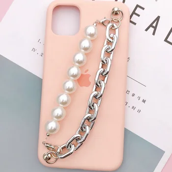 Novi DIY torbica za mobilni telefon nakit s бриллиантовым biserima narukvica od legure bisera rotirajući lanac modni dodaci za mobilne telefone