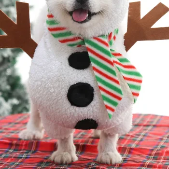 2021 Božićno odjeća za pse Božić Kucni psi Odjeća Snjegović za male srednje velike pse Odijelo Chihuahua Košulja za kućne ljubimce Topla odjeća za pse