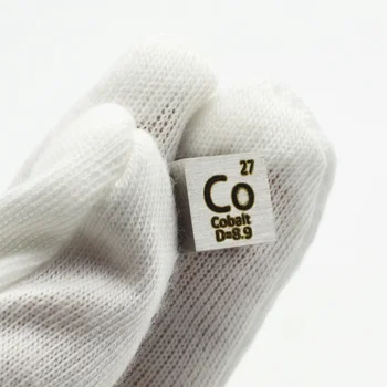 Kobalt-Cube Co Gustoća Elemenata Zbirka Metalnih Elemenata Sofisticirani Znanstveni Eksperiment Razvoj Gustoće 10x10x10 mm