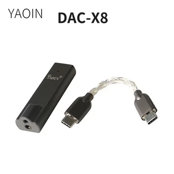 YAQIN DAC-X8 AK4493EQ Prijenosno Pojačalo DAC 768 khz/32-Bitni DSD512 sa izlaznim priključkom od 3,5 mm/2,5 mm
