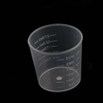 10шт 30 ml, Prozirni Plastični Mjerne Čaše Laboratorijska Kuhinja Jednokratna Mjera Tekućine Za DIY Silikonske Smole Kalup Alat